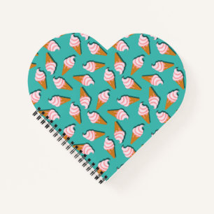 Waffle cones ice cream and frozen yogurt pattern notebook