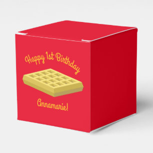Waffle Cute Breakfast Birthday Party Favor Box