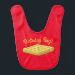 Waffle Cute Breakfast Brunch Kids 1st Birthday Bib<br><div class="desc">These adorable mod colourful cute breakfast or brunch birthday party invitations are perfect for a kids 1st birthday celebration! Customize the text to make them your own. The modern look and feel is the perfect way to celebrate your little one that loves breakfast foods like waffles on their first birthday!...</div>