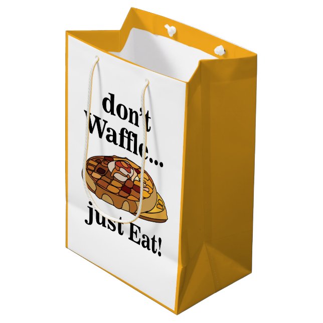 Waffle Dessert Food Funny Party Medium Gift Bag (Front Angled)