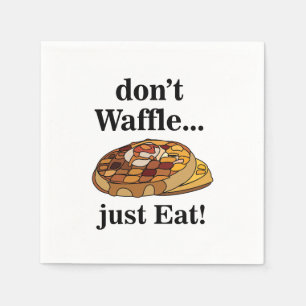 Waffle Food Funny Party Napkin