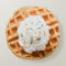 Waffle Ice Cream Round Throw Pillow