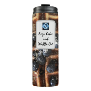 Waffle On! Blue Lightning Reiki Thermal Tumbler