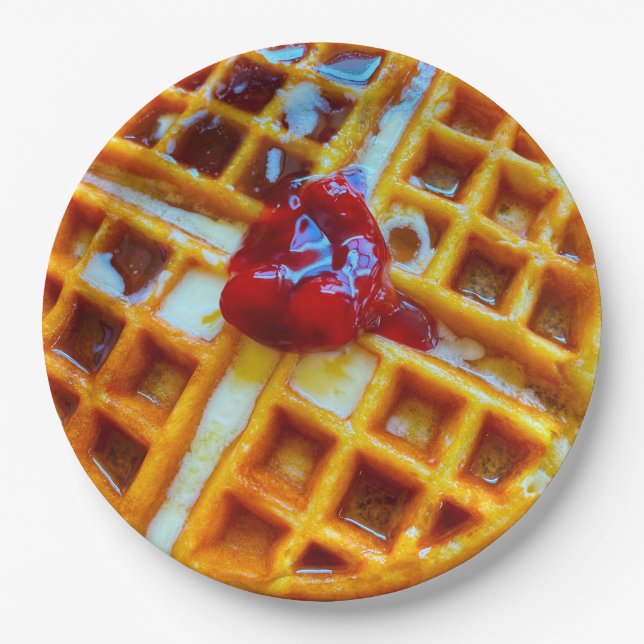 Waffle Photo Paper Plate (Front)