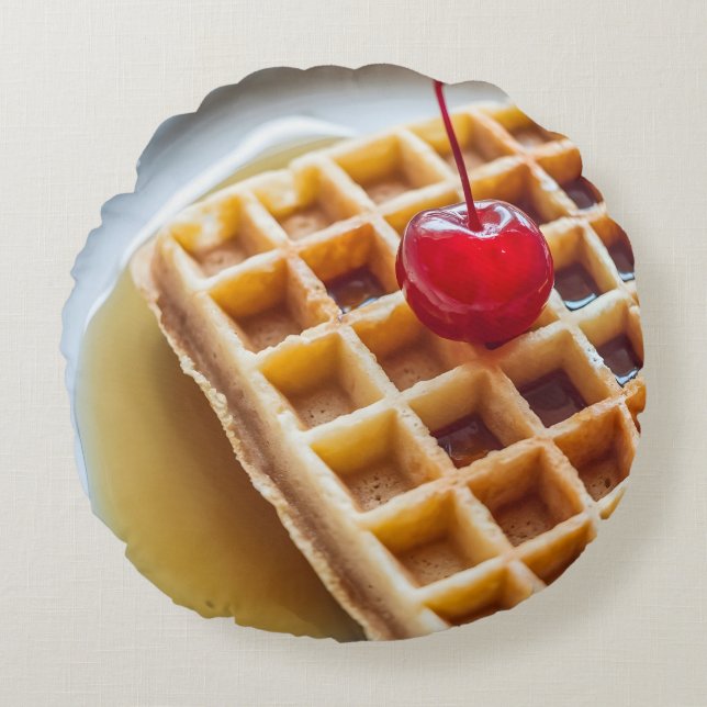 Waffle Round Pillow (Front)