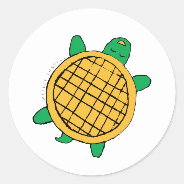 Waffle Turtles sticker (Front)