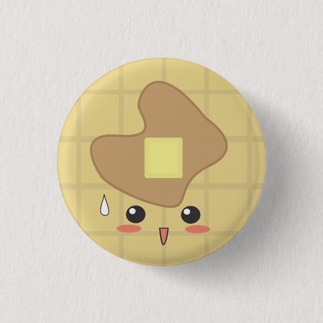 Waffle - Waffle 1 Inch Round Button (Front)