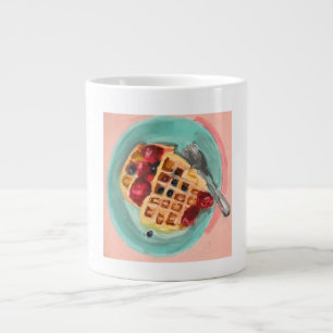 Waffles and Berries Large Coffee Mug