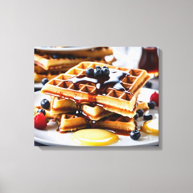 Waffles Canvas Print (Front)