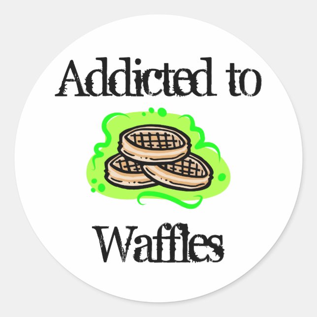Waffles Classic Round Sticker (Front)