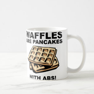 Waffles Pancakes With Abs Funny Mug or Travel Mug