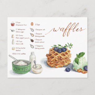 Waffles Recipe Card