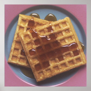 Waffles With Syrup Poster
