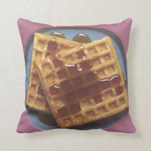 Waffles With Syrup Throw Pillow
