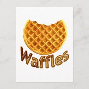 Waffles Yum Postcard