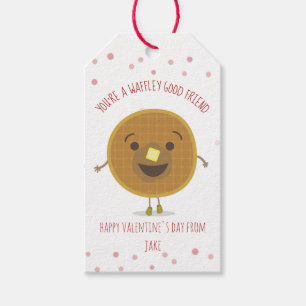 Waffley Good Friend Waffle Kid Classroom Valentine Gift Tags