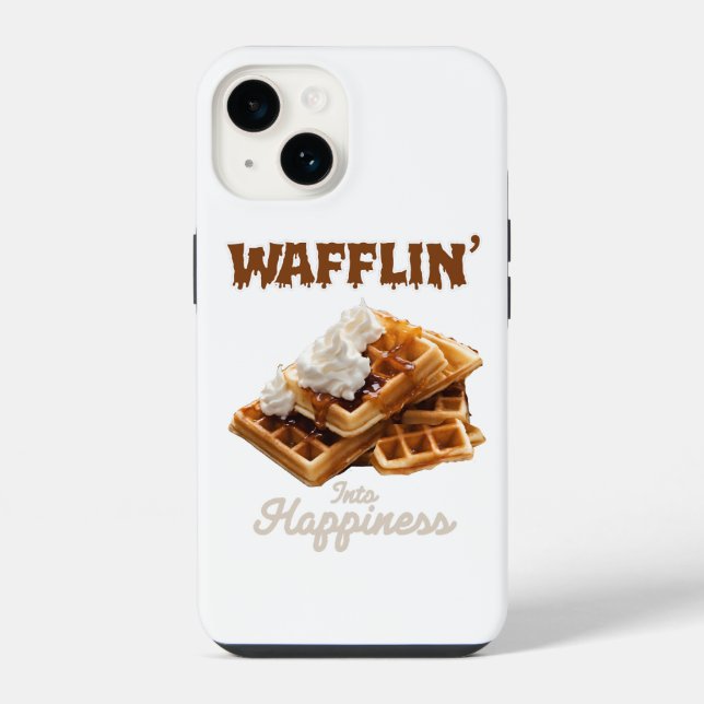 Wafflin’ Into Happiness iPhone Case (Back)