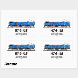WAG-12B Locomotive. Indian Railways freight train Sticker