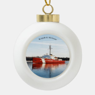 WAGB 83 Boule rouge maquine ou ornement de flocon 