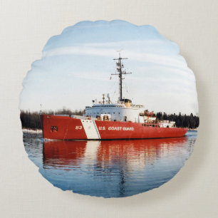 WAGB 83 coussin rond Mackinaw rouge et blanc