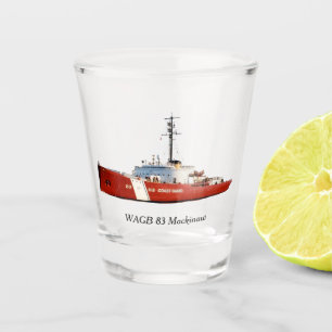 WAGB 83 Mackinaw red shot glass