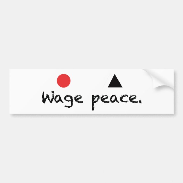 Wage Peace Bumper Sticker (Front)