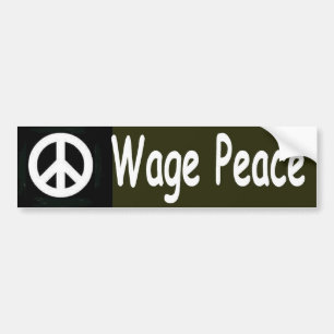 wage peace bumper sticker