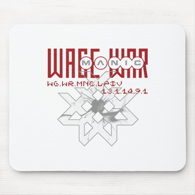 Wage War - Binary Manic  Mouse Pad (Front)