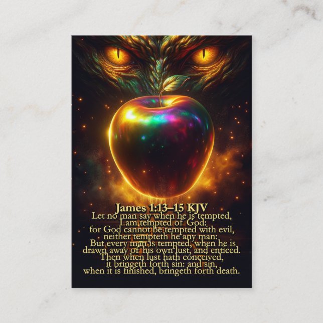 Wages - James 1:13-15 and Romans 6:23 KJV Card Box (Front)