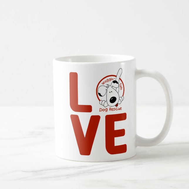 Waggin' Tails LOVE mug (Right)