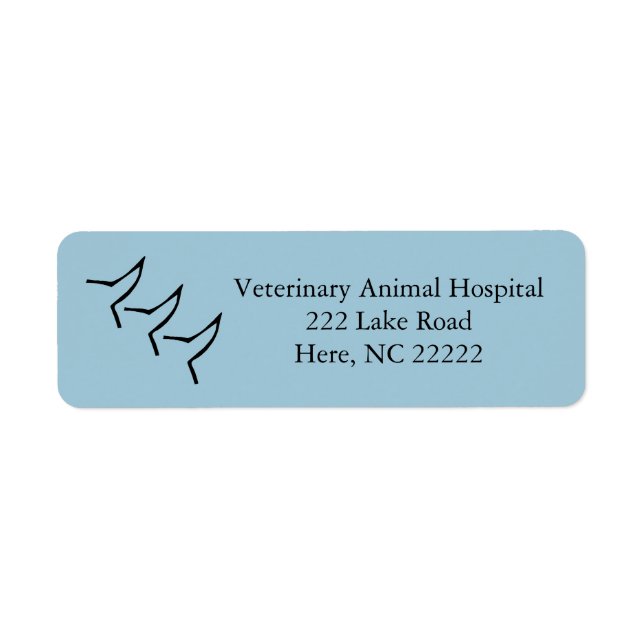 Wagging Dog Tails Return Address Labels (Front)