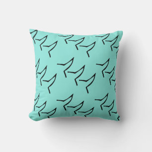 Wagging Dog Tails Throw Pillow