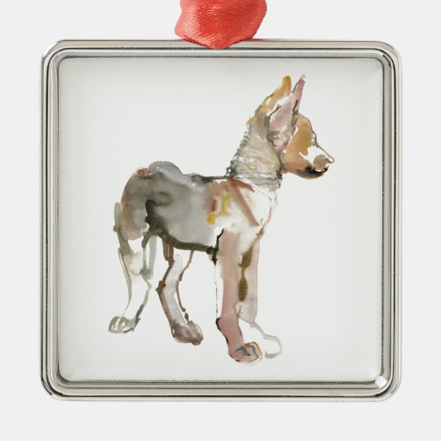 Waggle Metal Ornament (Front)