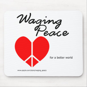 Waging Peace Heart mousepad