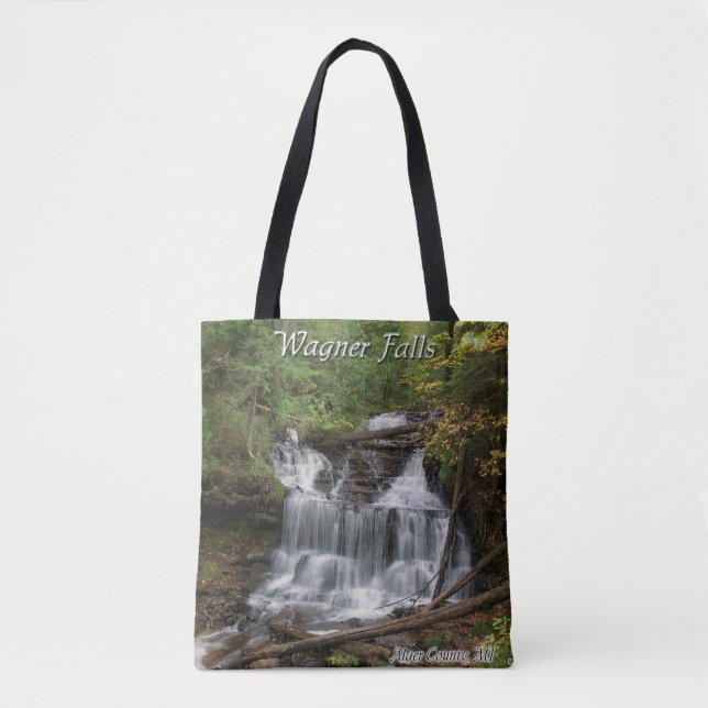 Wagner Falls all over tote bag (Front)
