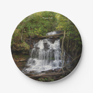 Wagner Falls paper plate