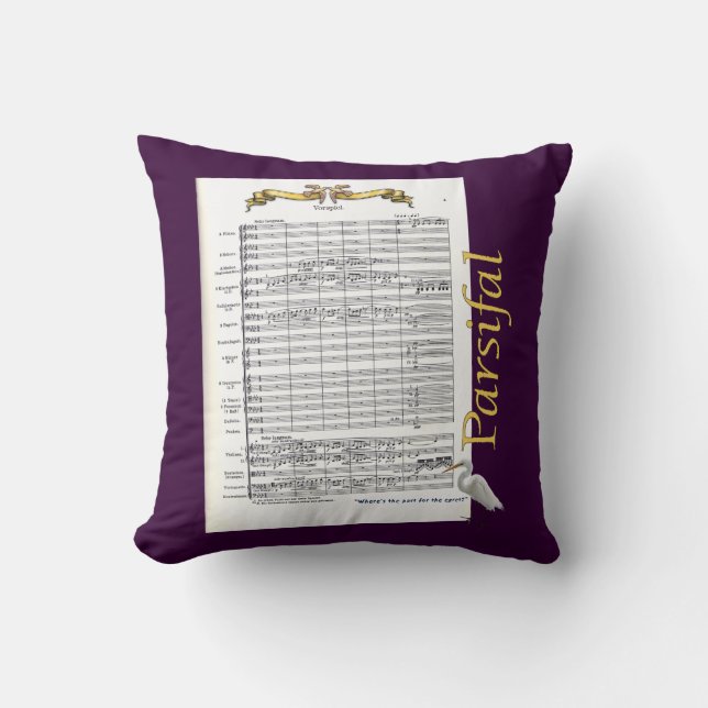 Wagner's Parsifal Throw Pillow (Front)