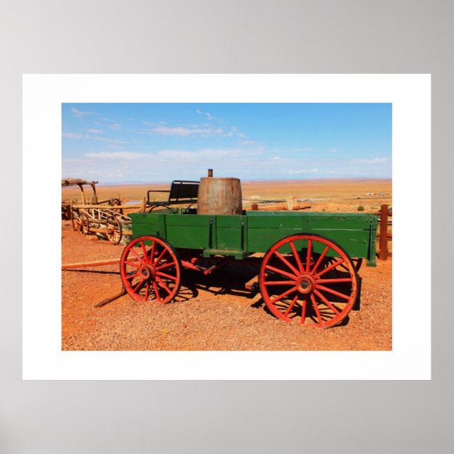 Wagon in the wild west poster (Front)