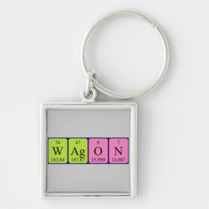 Wagon periodic table keyring