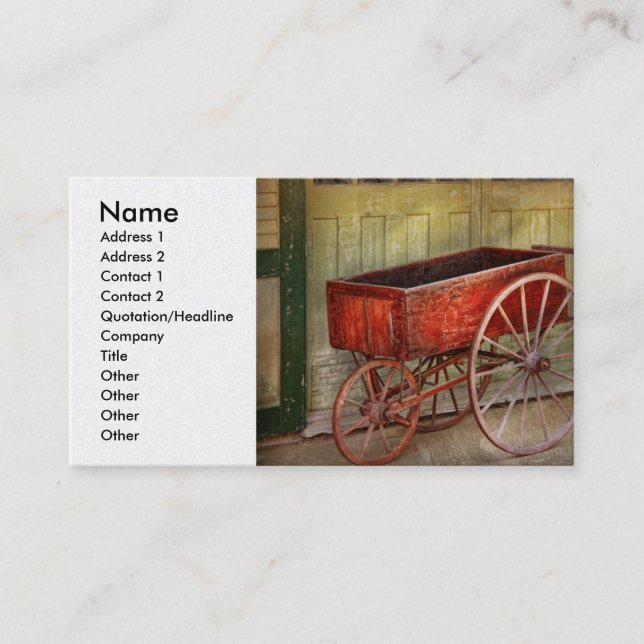 Wagon - That old red wagon Business Card (Front)