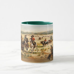 Wagon train in the USA Mug