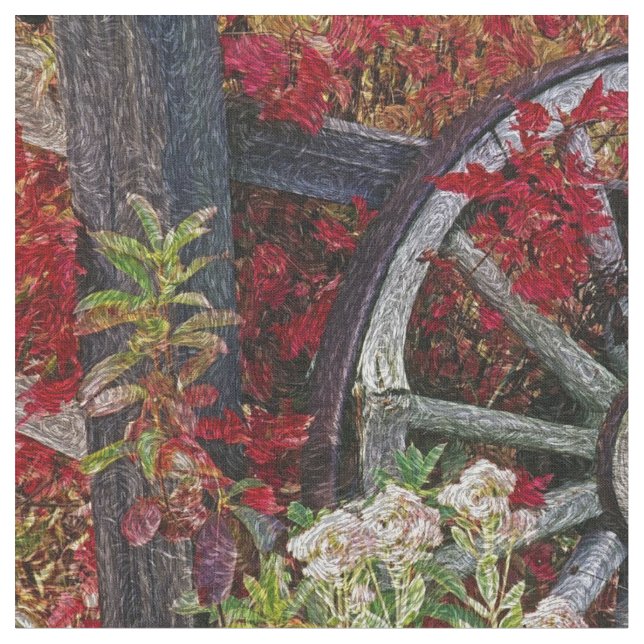 Wagon Wheel 1 Fabric (Close Up)