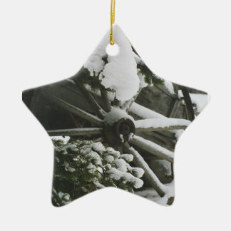 Wagon Wheel 2 Ceramic Ornament