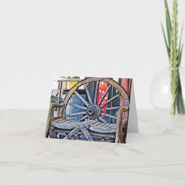 Wagon Wheel Bench, Alpine, TX Card (Front)