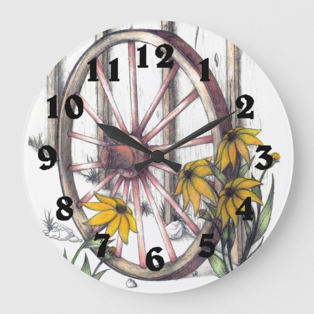 Wagon Wheel Clock (Front)