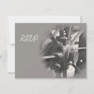 Wagon Wheel Country Wedding RSVP Response Card
