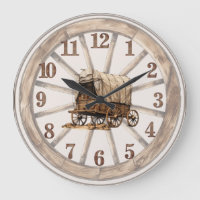 Wagon Wheel Couvert Wagon Wall Horloge 2