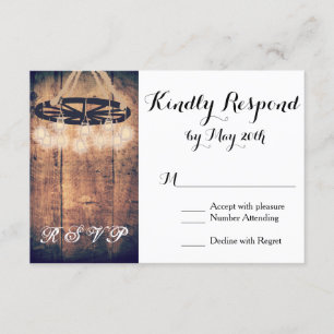 Wagon Wheel Mason Jar Chandelier Wedding RSVP