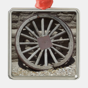 Wagon Wheel Metal Ornament
