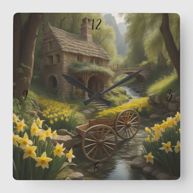 Wagon Wheel Personnalisé Custom Wall Horloge (Recto)